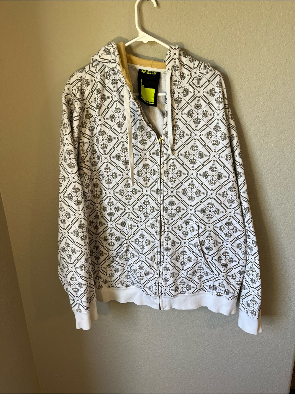 Forum Snowboards Hoodie Men’s L Crown Monogram Full Zip Y2K Skate Snowboard